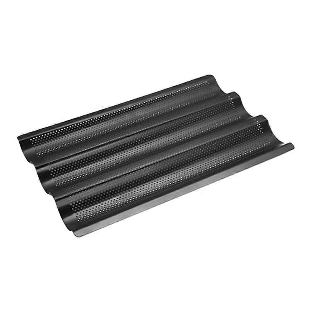 Three-Slot Baking Tray Non-Stick Stainless Steel Bread Tray Oven