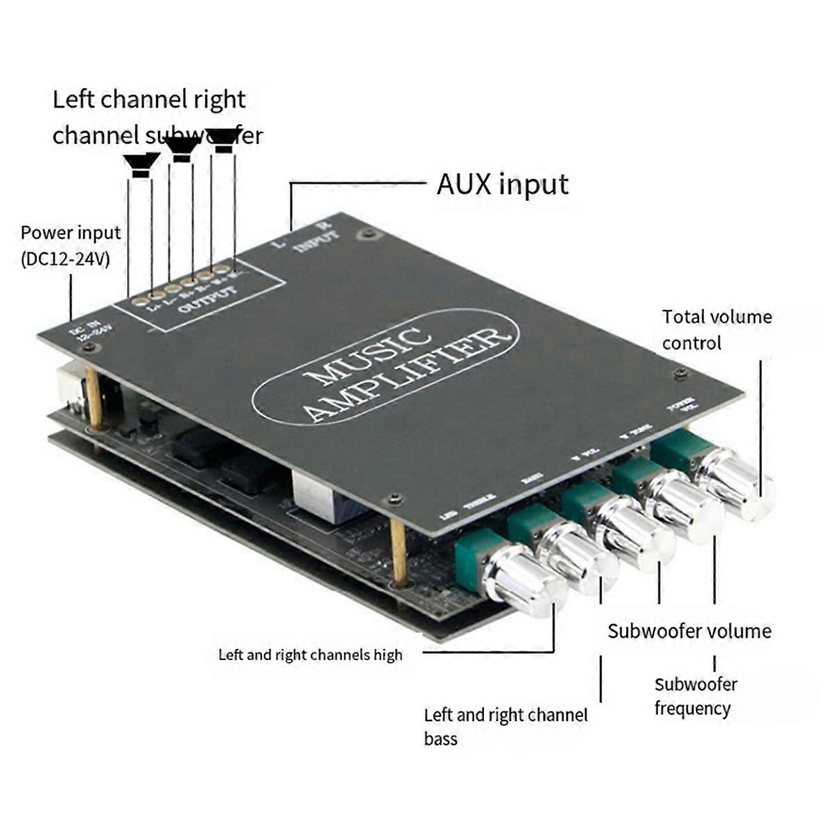 -2.1 channel bluetooth digital amplifier module