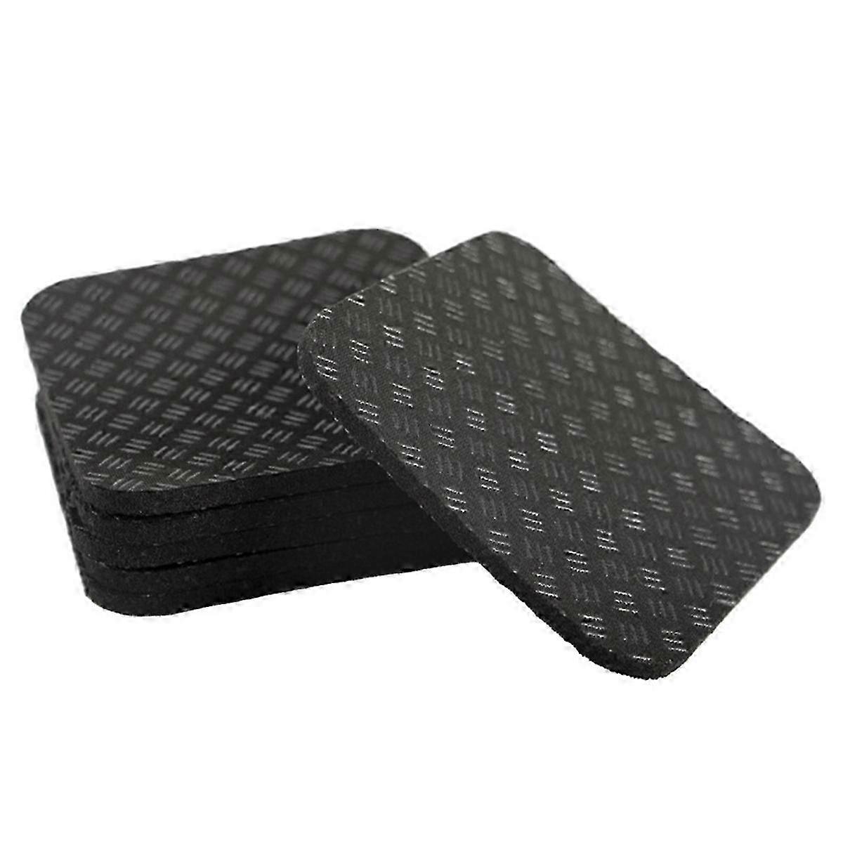 6PCS Treadmill Mat Pads,4x4x0.2inch Non-Slip Exercise Equipment Mat for Floor Protection for Treadmill, Exercise Bike Edition