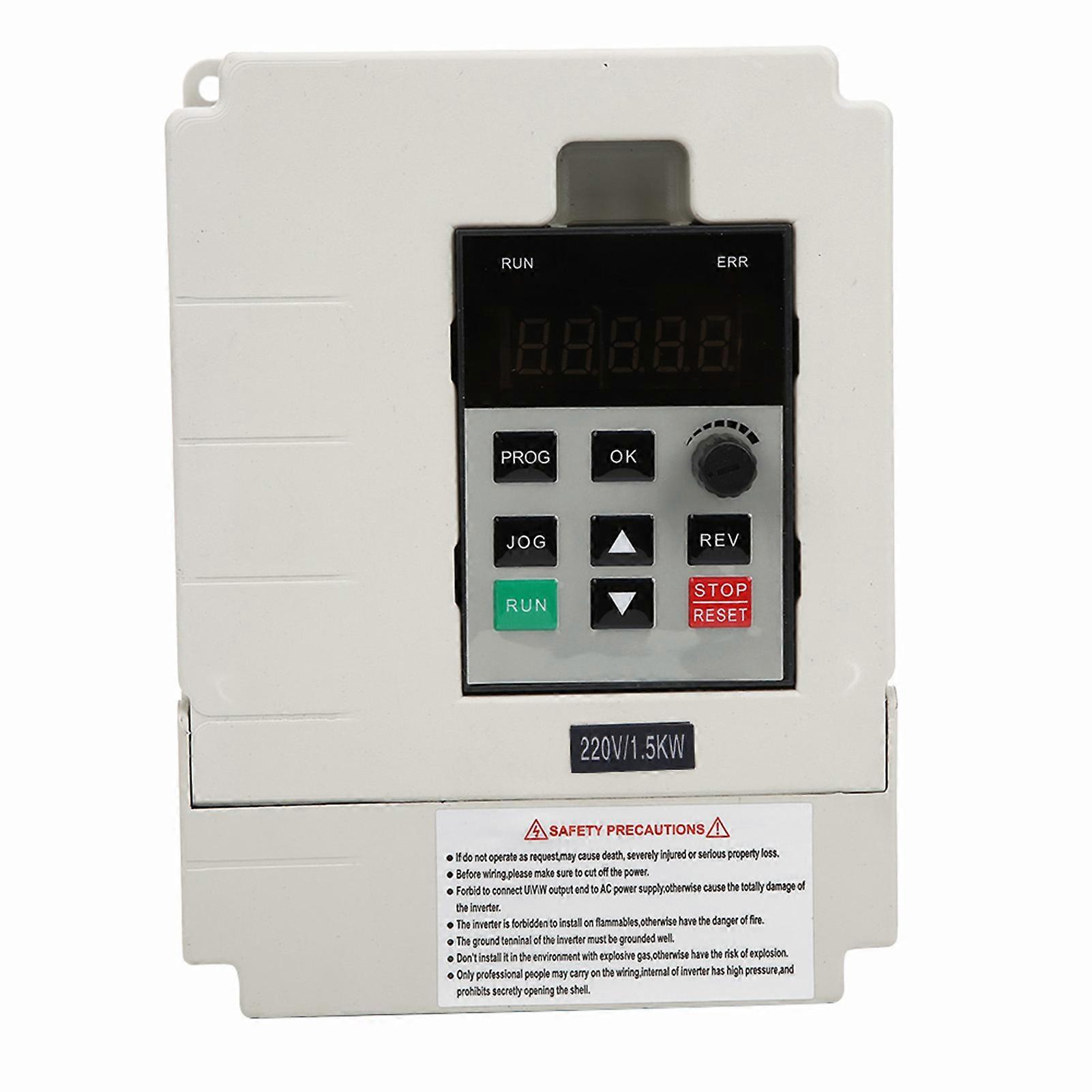 Mini Inverter Frequency Converter Single Phase Input 3 Phase Output White for Water Pump(1,5 kW )