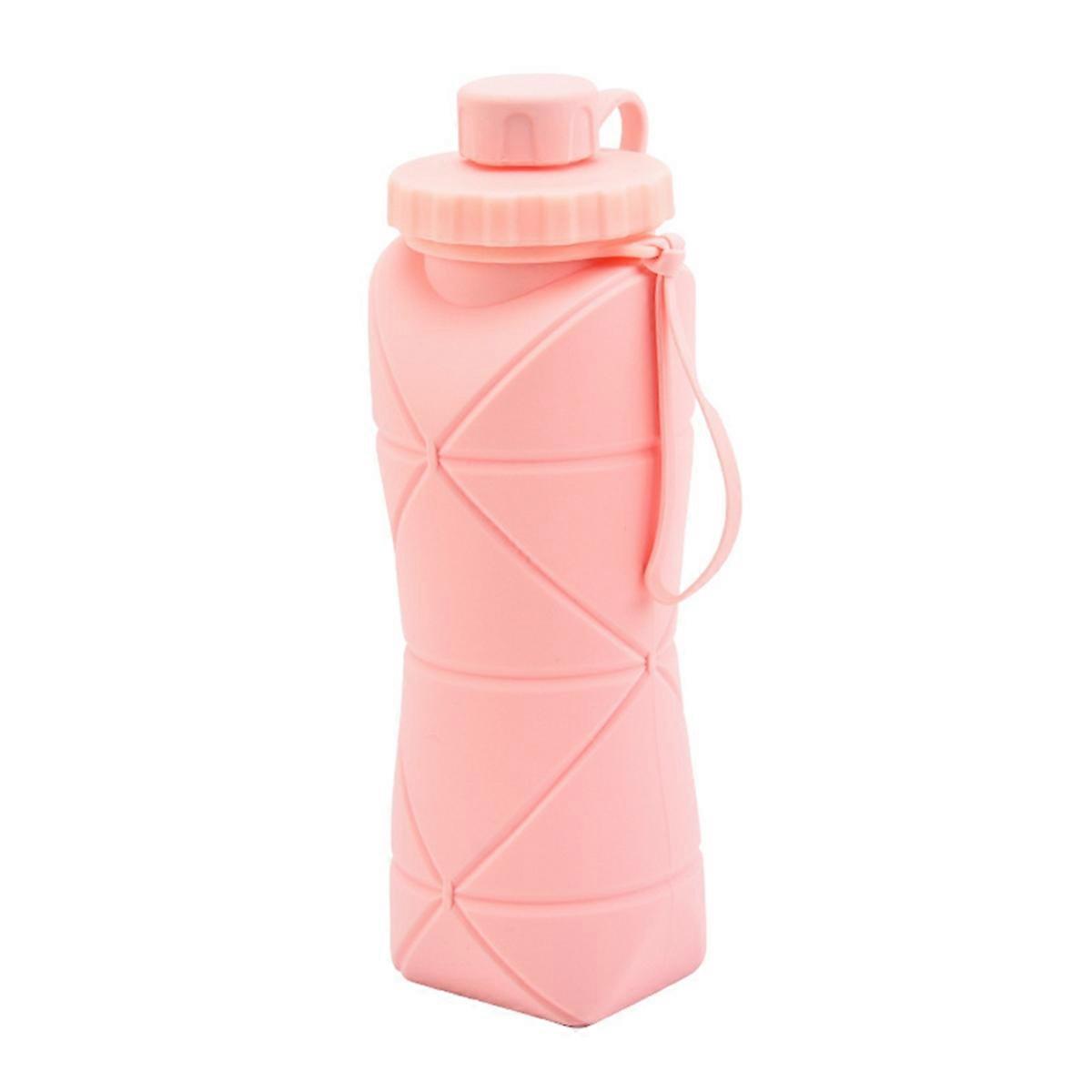 600ML Silicone Foldable Water Bottle Portable Soft Water Bottle,B