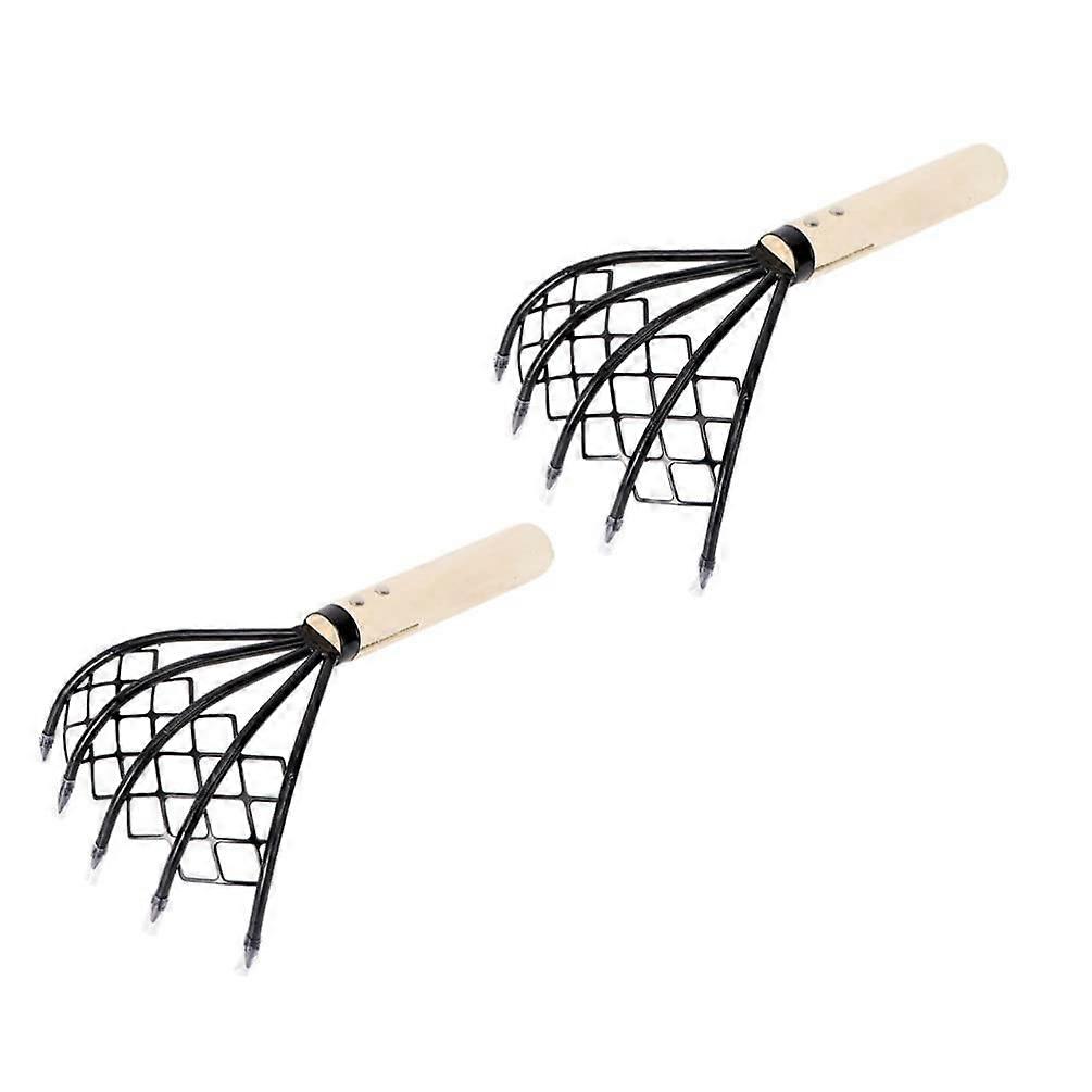 2-pack Japanese style rake for digging seafood clams digging rake 10.24 inches