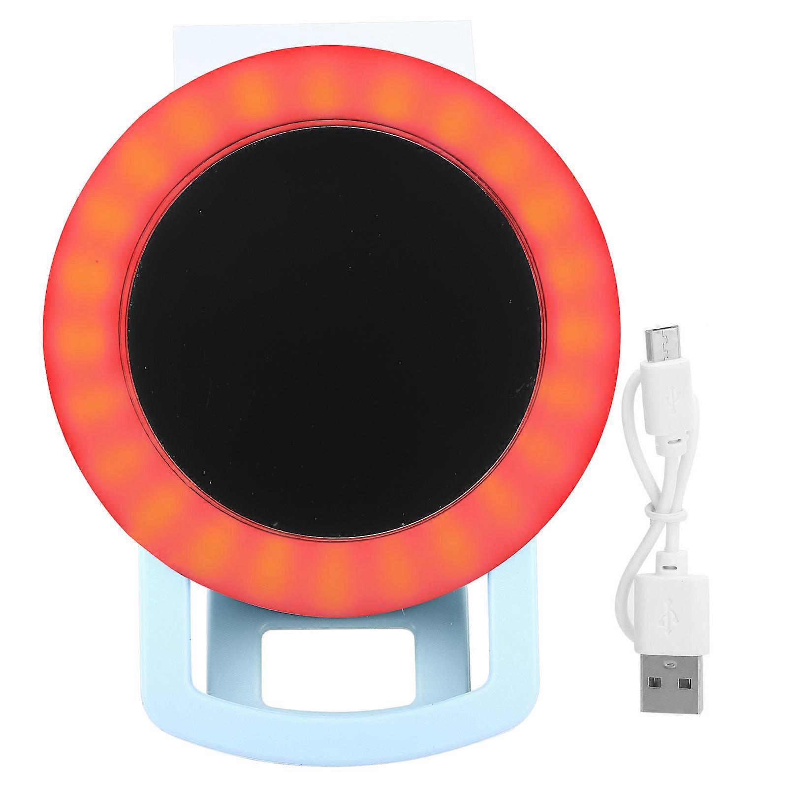 RGB Ring Light LED Selfie Light Portable Folding Adjustable Fill Light for Live Streaming (Blue)