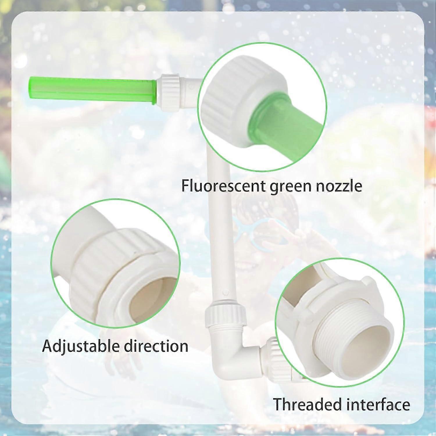 Pool Fountain Spray Led Light, Adjustable Waterfall Sprayer, Pool Decor, Compatibility With Standard Pool Equipment