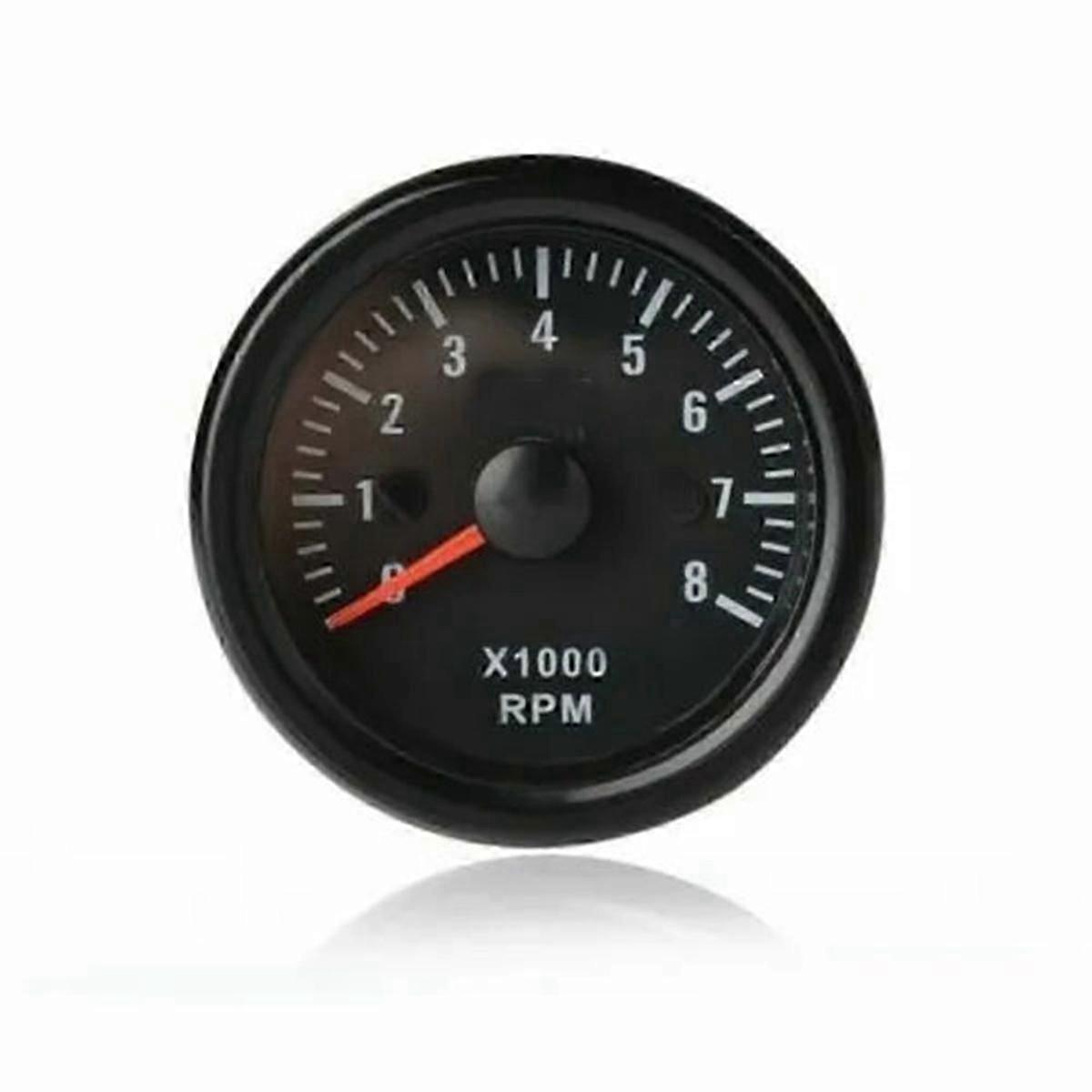 عداد سرعة كهربائي 52 مم 0-8000 دورة في الدقيقة عداد سرعة دوران 2 بوصة لمحرك بنزين 2 3 4 5 6 8 أسطوانات سيارة قارب يخت P2025050900422