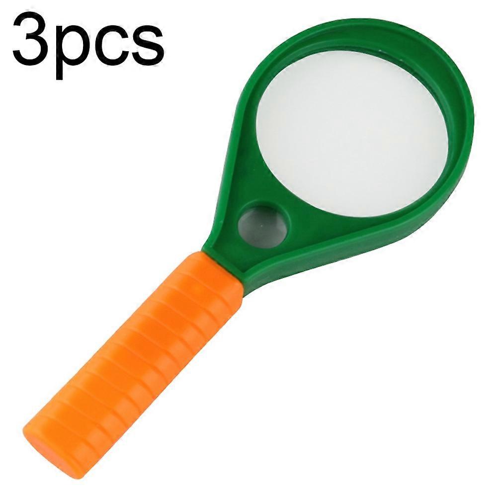 3pcs 3X/4X/6X/8X Elderly Reading Handheld Bifocal HD Magnifier, Specification: 50mm 3pcs(50mm)