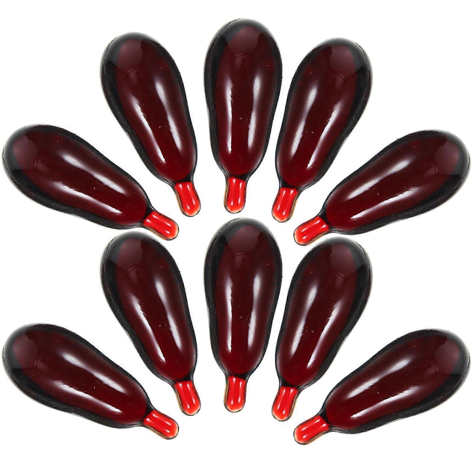 30ピースハロウィーン偽の面白い血の丸薬トリックおもちゃエイプリルフールのコスプレパーティー仮面舞踏会のための嘔吐血液カプセルホラー小道具黒と赤のパット