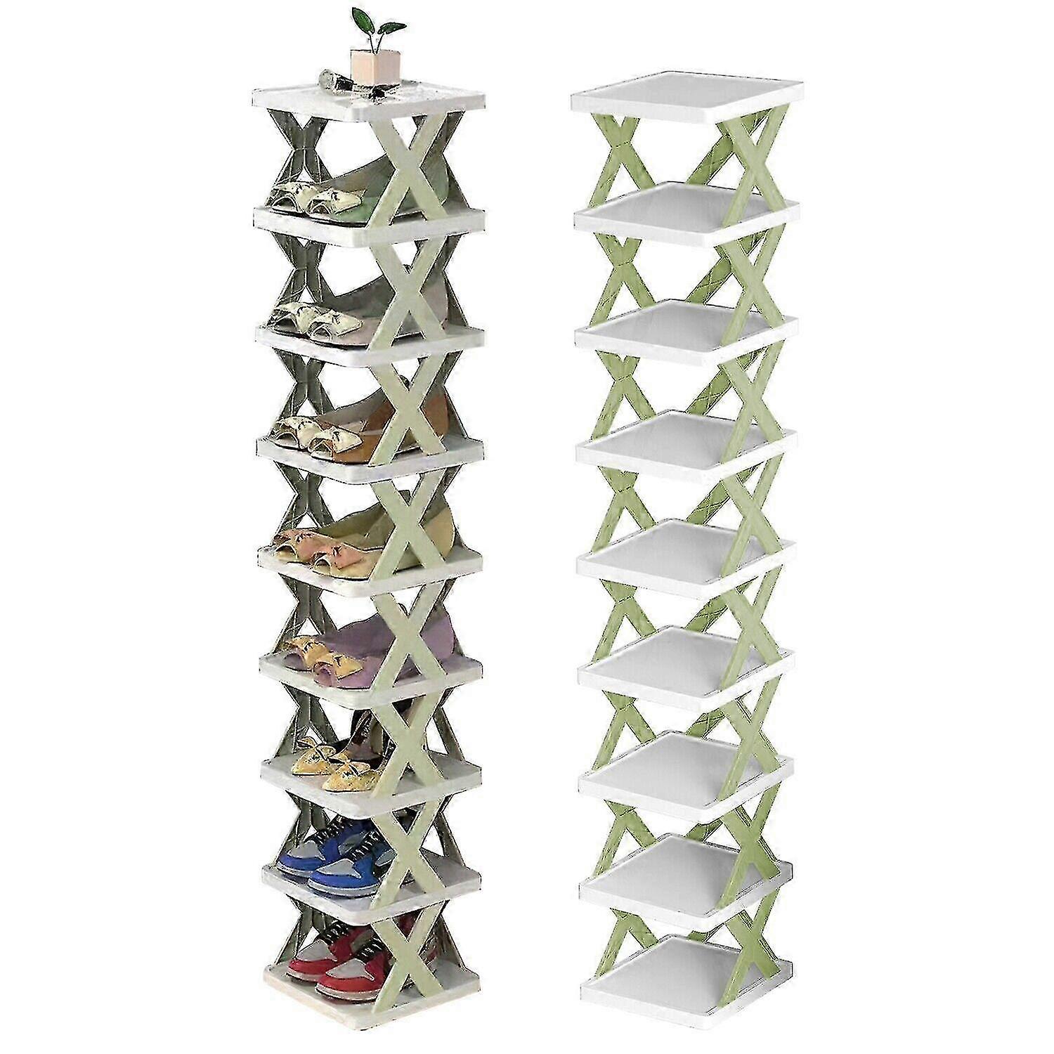 Stackable 9-Tier Shoe Rack Organizer Freestanding Tall Shoe Storage