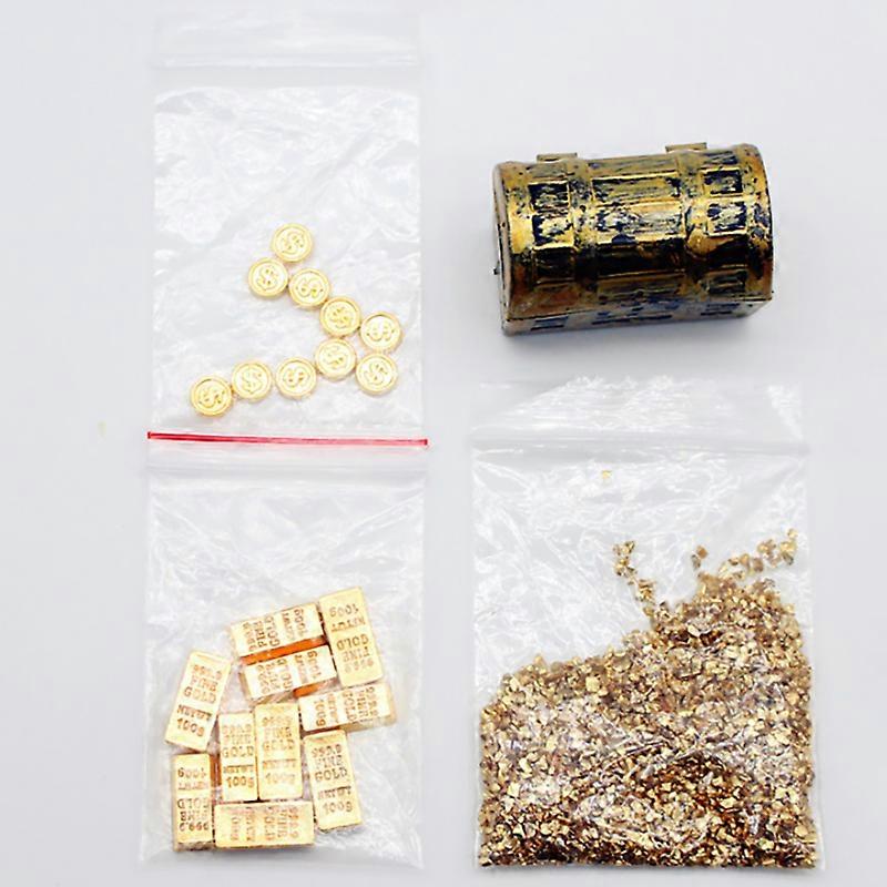 مصغرة عملة الكنز الصدر دمية بيت ديي أجزاء الديكور