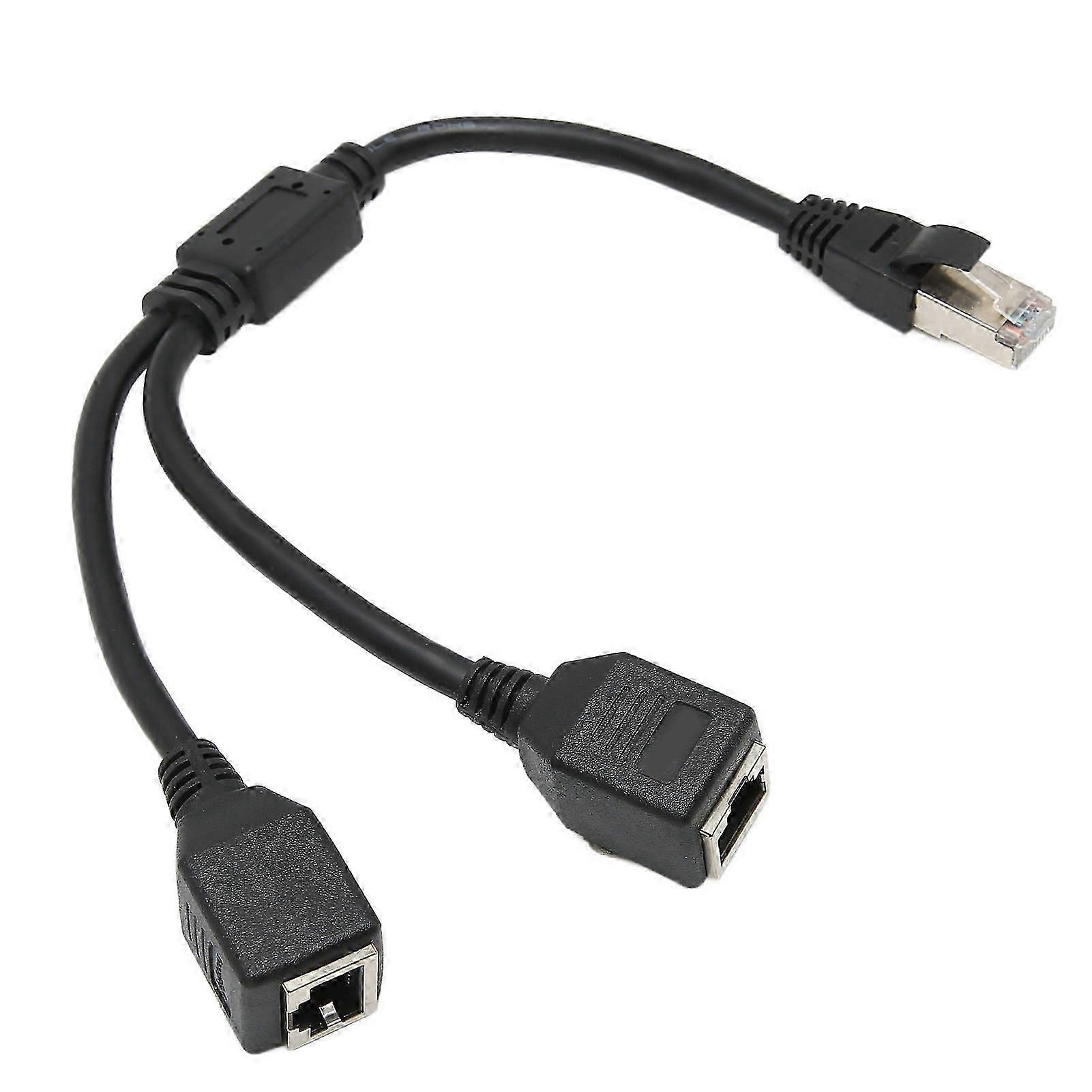 RJ45 Ethernet Adapter Cable Extension 1 to 2 Port Excellent Connection Transmission Good Signal Ethernet Socket Adapter