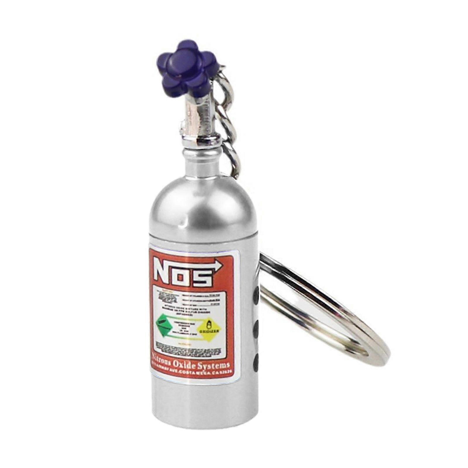 Creative  Nitrogen Bottle Keychain with Scented Balm Refill Vehicle Accessory for Auto Enthusiasts & trend  Lifestyle Multicolor