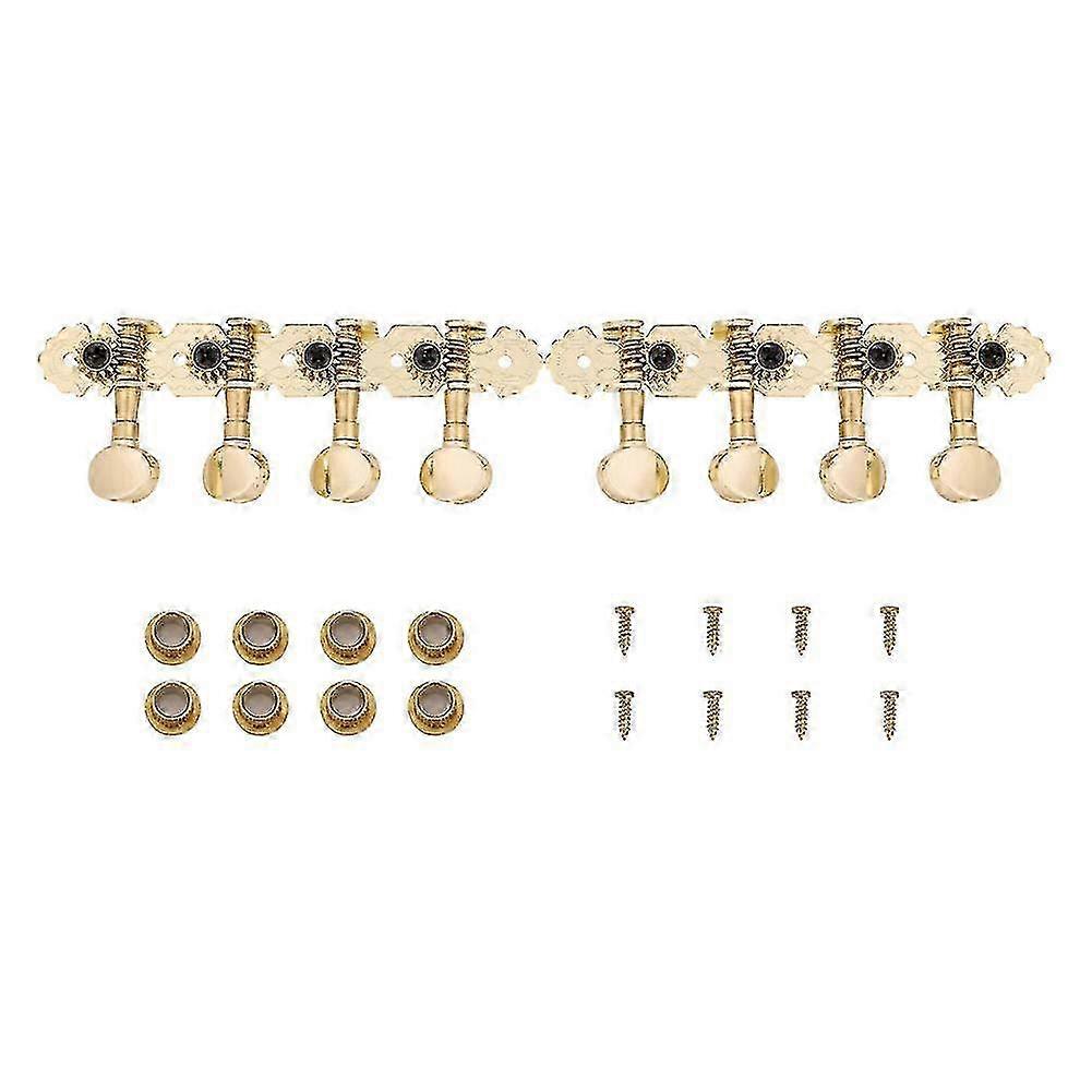 Metal Mandolin Tuning Pegs with Chrome Button, 1:14 Ratio for Precise String Adjustment