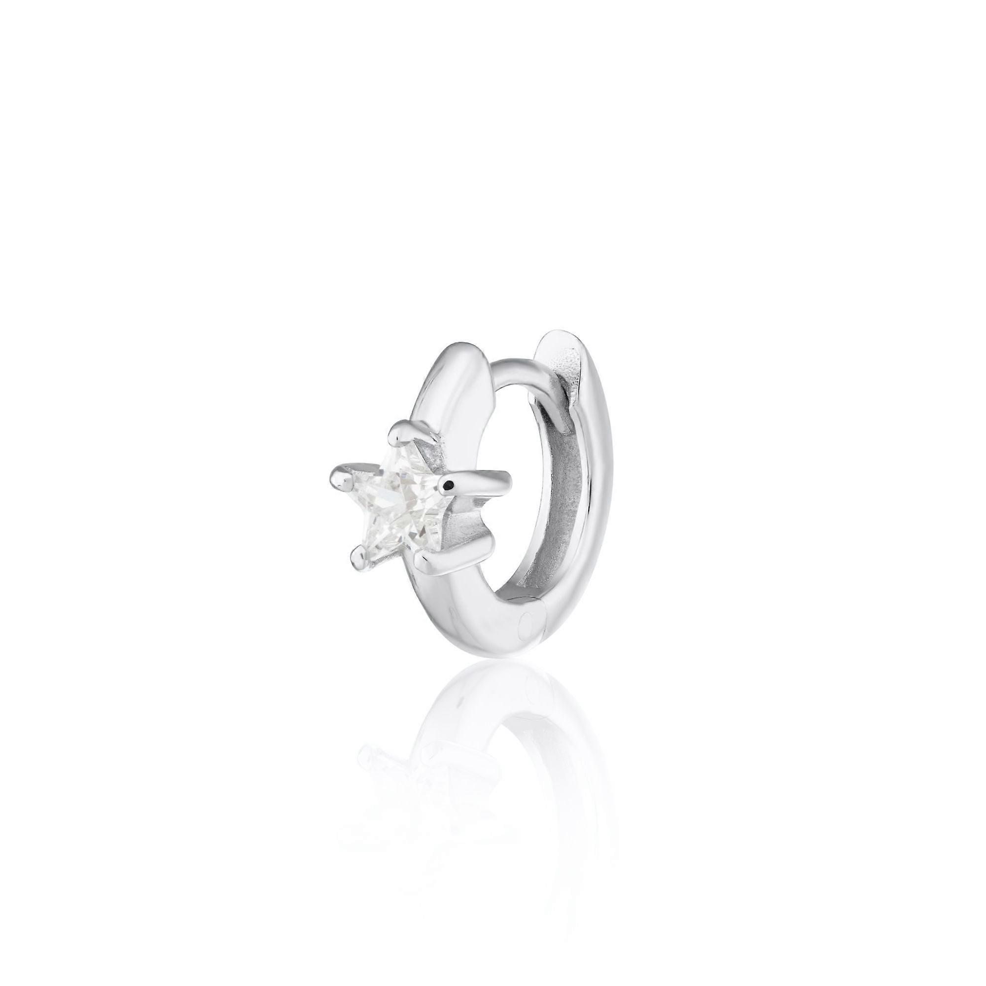 Sparkling Star 7mm Cartilage Hoop Single Earring