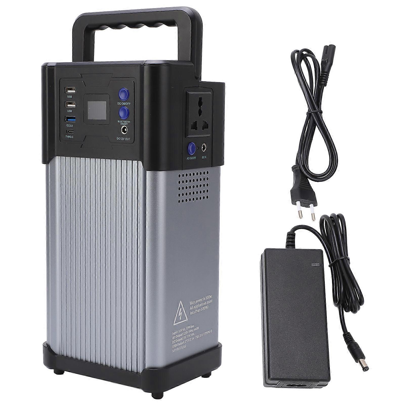 Portable power station 500W for outdoor camping with EU plug