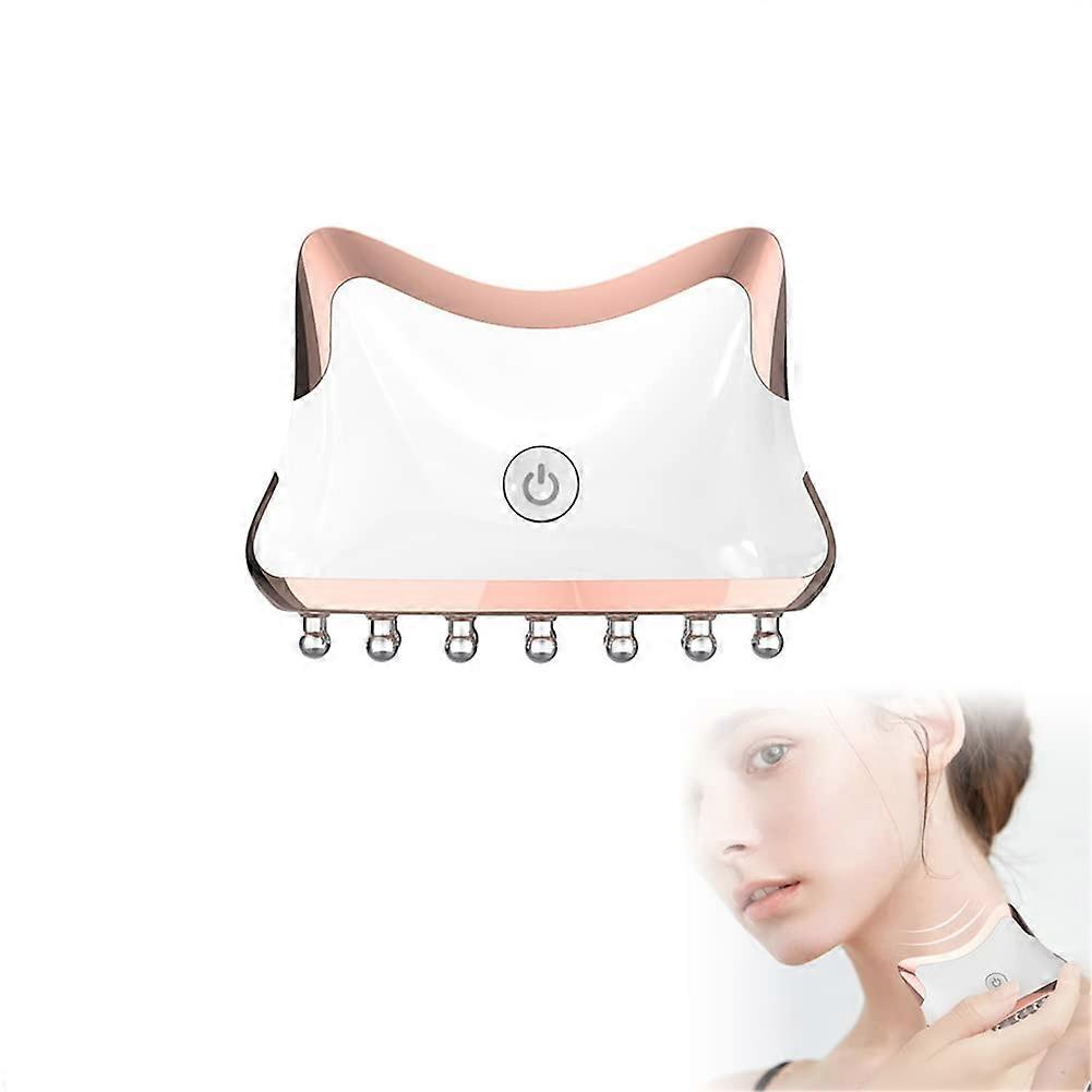 Electric Gua Sha Massage Brush with Metal 12 Replaceable Heads, Adjustable 3 Gear Microcurrent Therapy