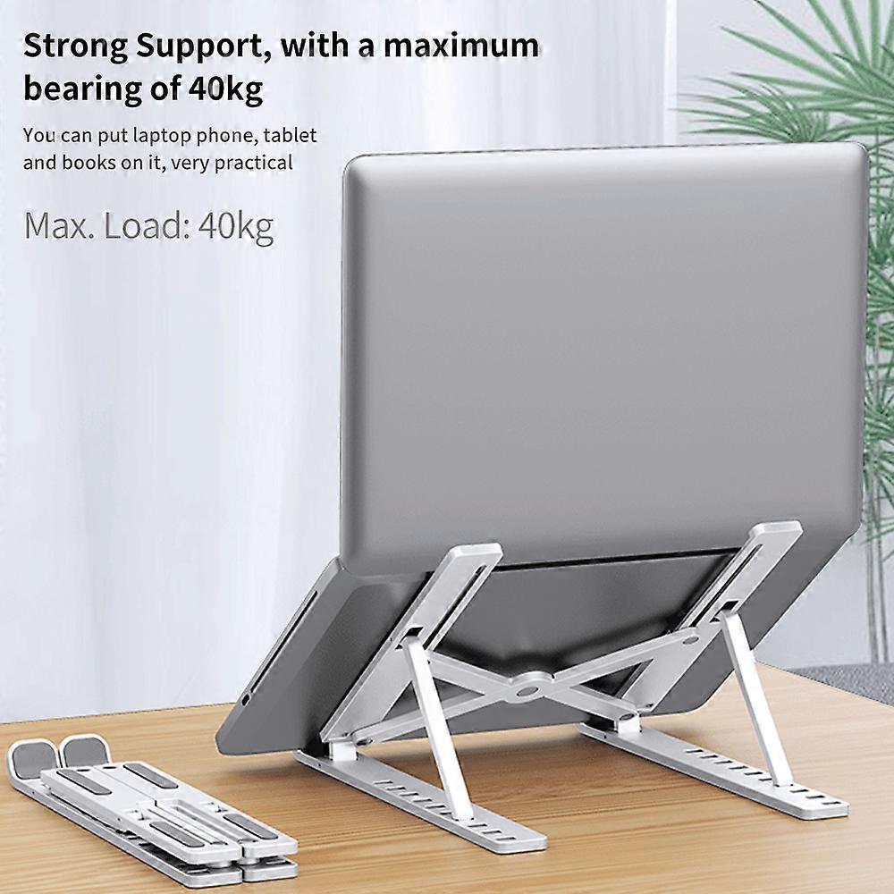 Stand Ultra-thin Notebook Support Holder 10-Level Adjustable Height Foldable Computer Holders Desk Dock Bracket for Laptop Tablet PC