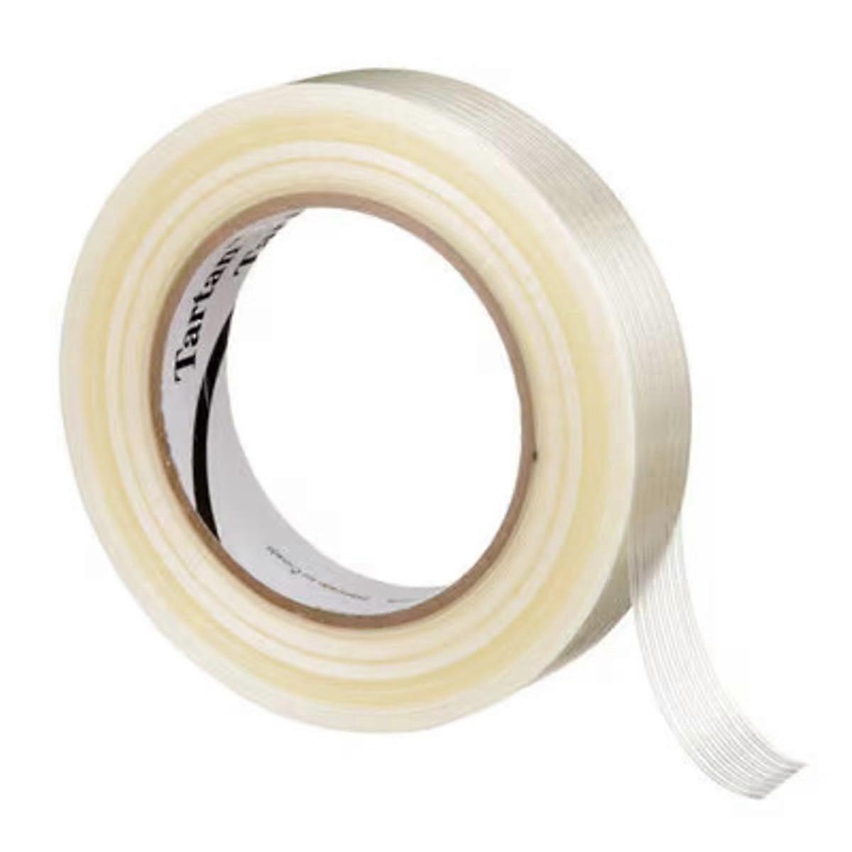 Tartan Filament Tape 8934, Clear FiberglassReinforced Strapping Tape, 1 inch x 60 yd Roll