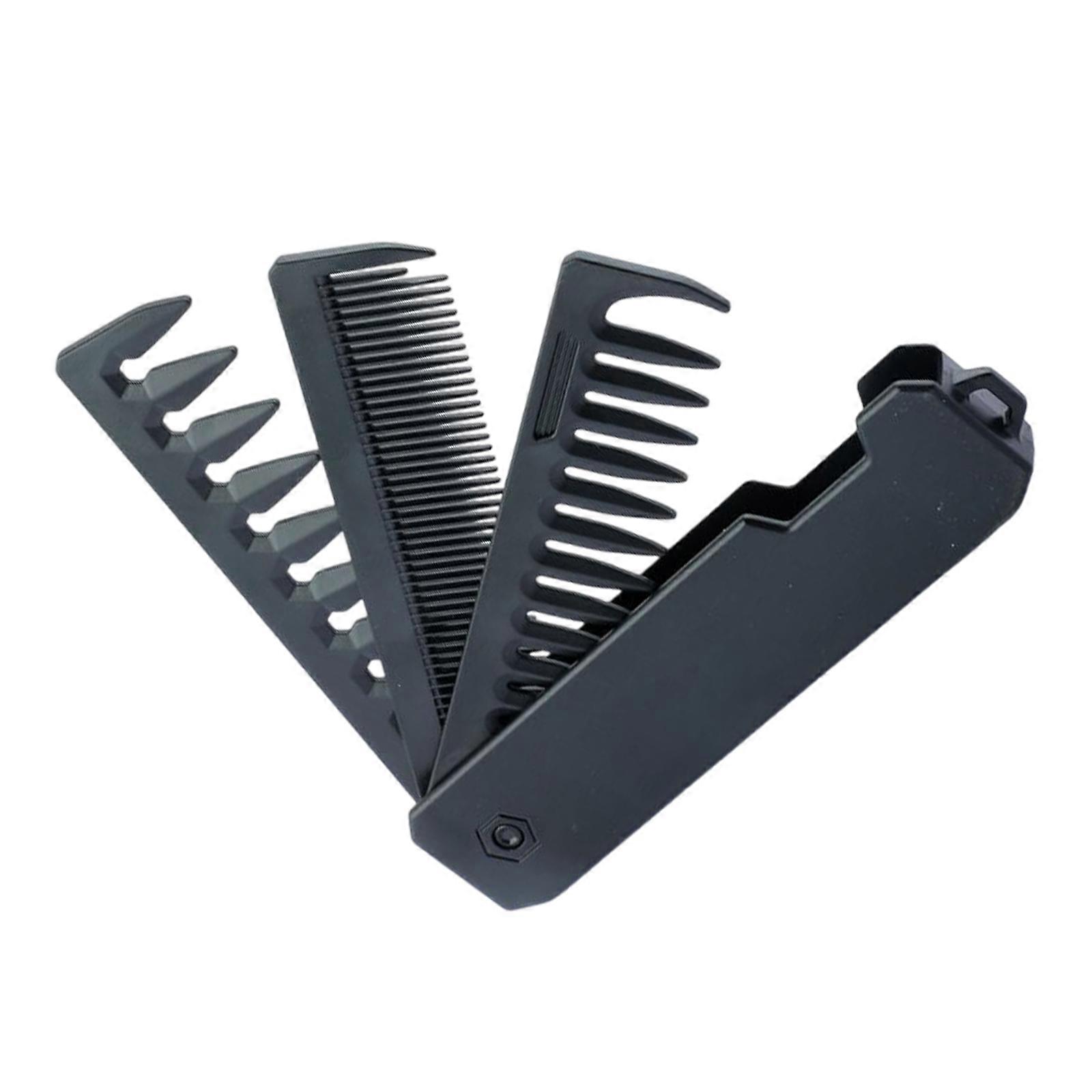 Fine and Wide Tooth Comb Hair Picking Comb 3 in 1 Folding Comb Travel Pocket Comb for Everyday Grooming & Combing Hair