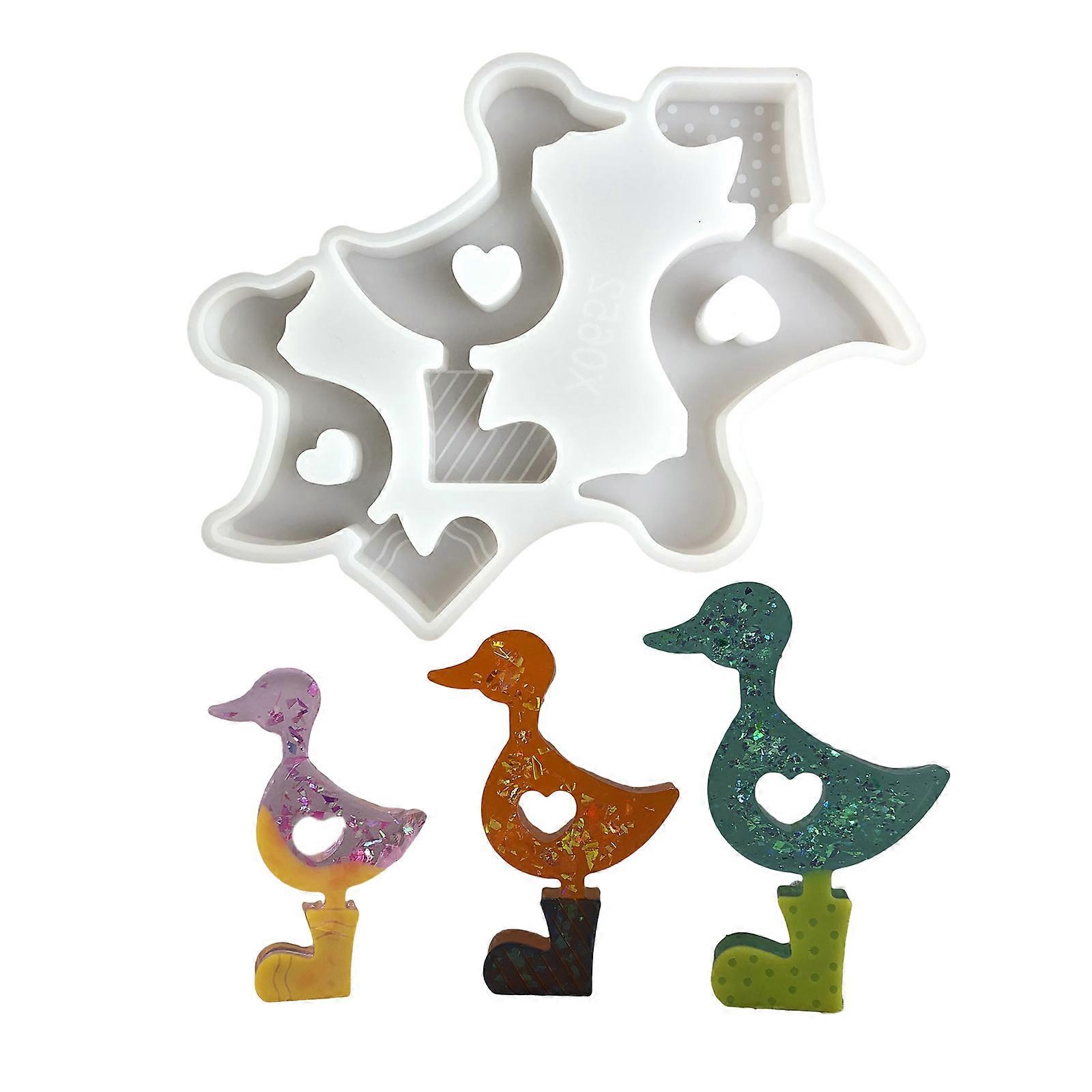 Sturdy Silicone Mold Creating Detailed Duck In Rain Boot Ornaments Ideal For DIY Enthusiasts And Artisans