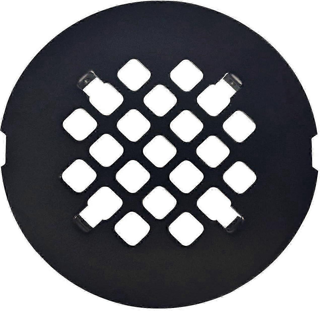 4-1/4" Snap-In Runde Dusche Abfluss Abdeckung Gitter Sieb Ersatz Mattschwarz KB
