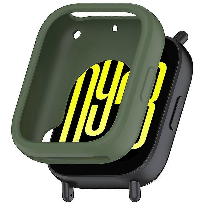 Watch Case Watch Silicone Protective Case Accessories for Redmi Watch5 Active (Dark Green)