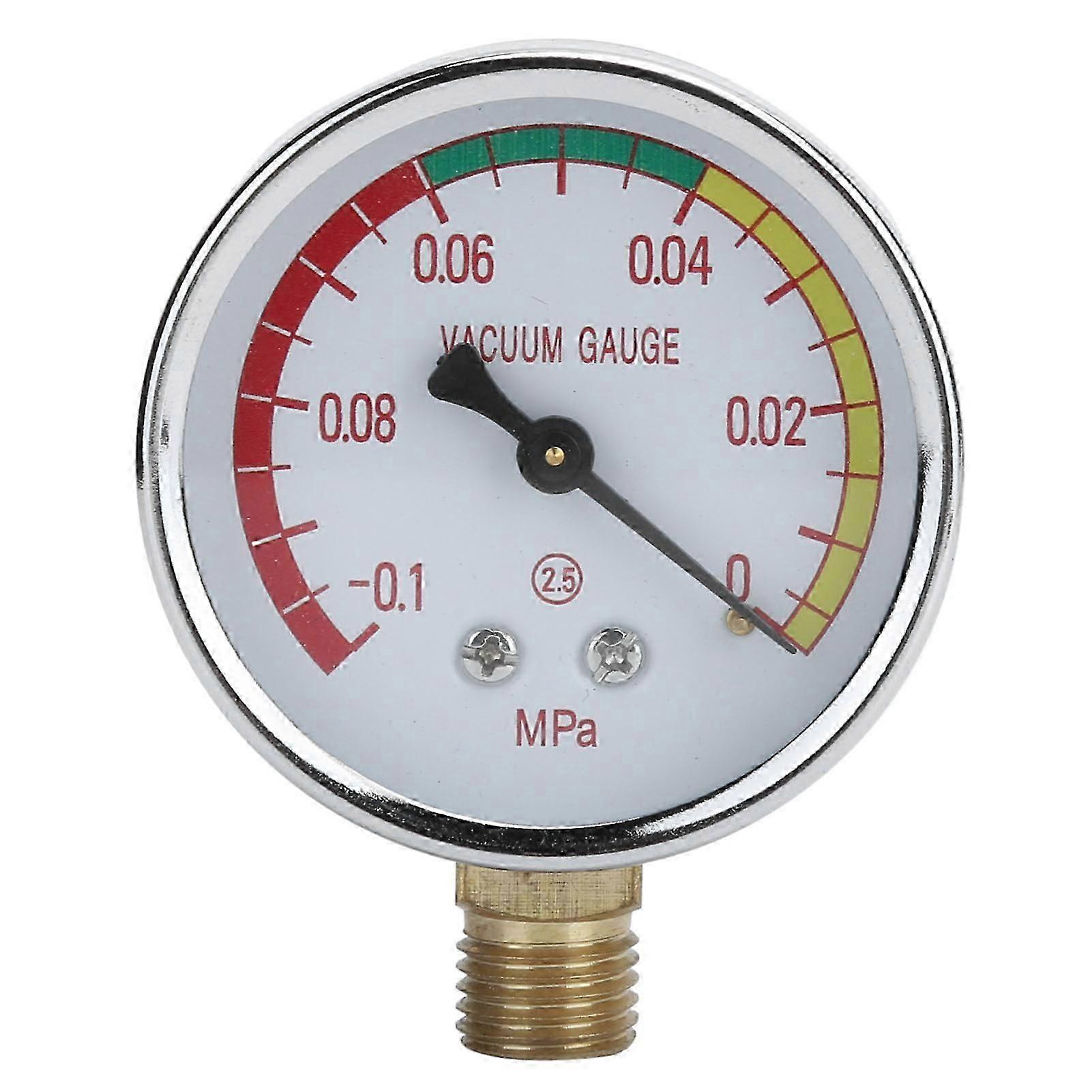 Vacuum Gauge Milking Machine Pressure Meter 2 External Threads Digital Display -0.1 to 0 MPa Durable Brass Vacuum Pump Accessorie