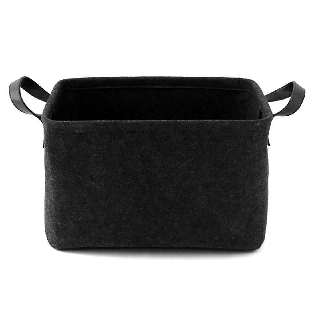 Yuena Care Small Large Storage Basket with Handles Two Felt Basket for Toys Books Magazines