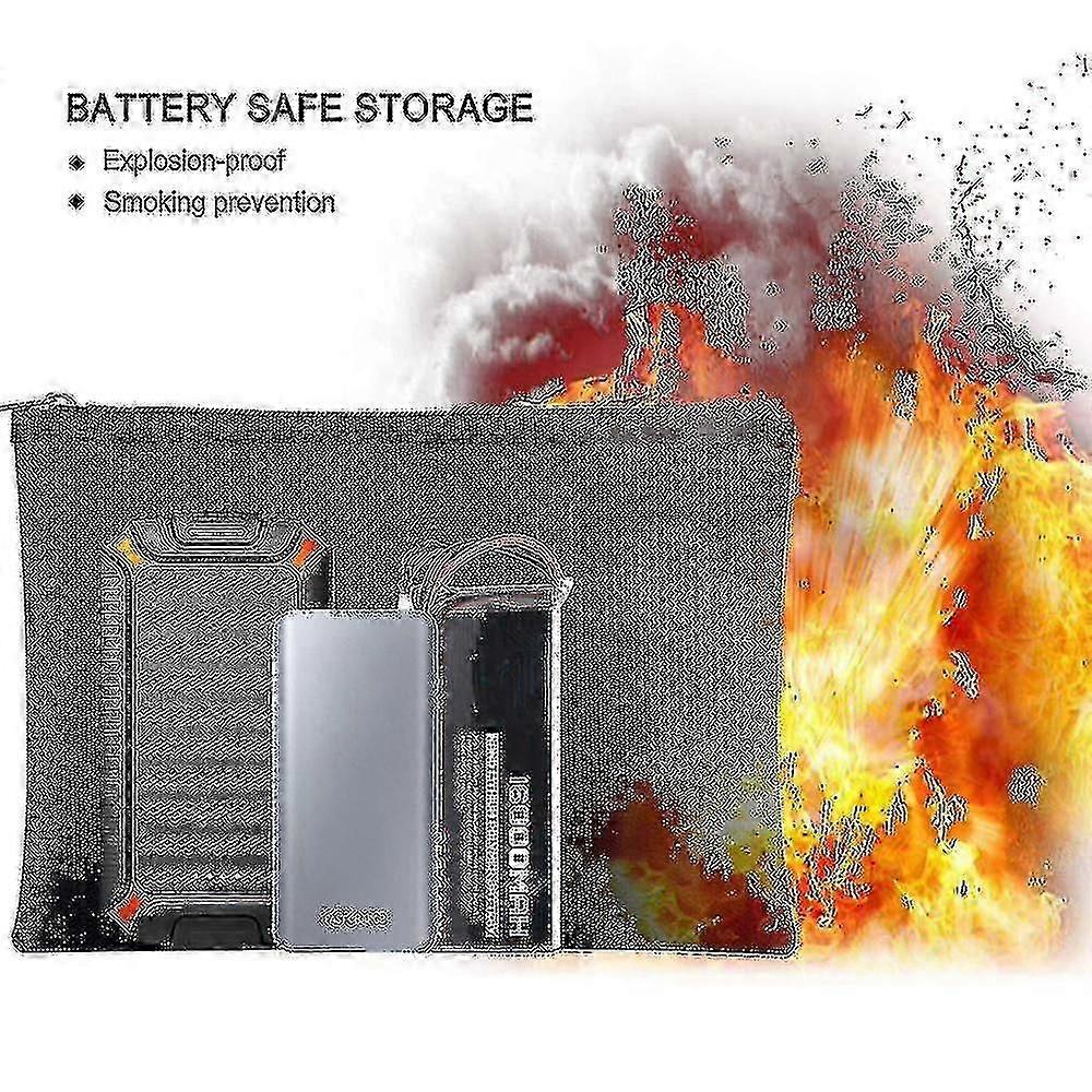 Large Fireproof Document Bag With Pockets Zippers