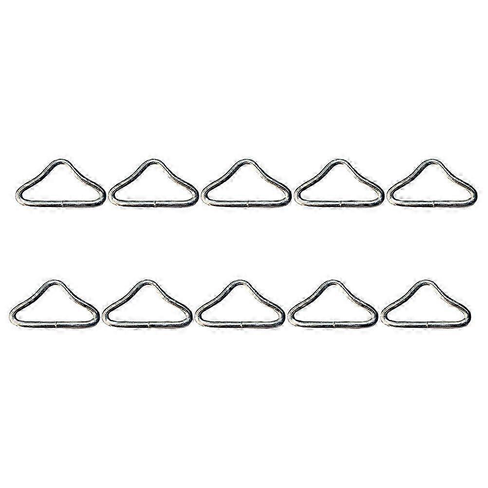 30 Pcs Silvery Triangle Rings Buckle V-rings Suitable for Trampoline Replacement Components