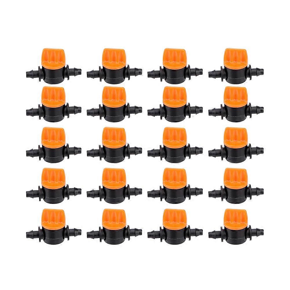 50Pcs 1/4Inch Pipe Mini Valve 4/7mm Hose Controller Barbed Adapter