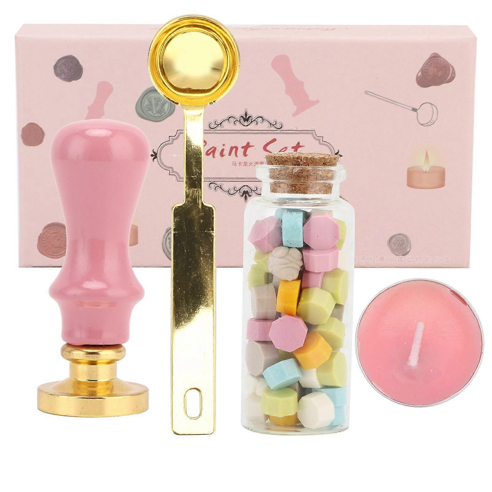 2025 Seneste model voksforsegling stempel kit klart mønster macaron farve DIY klassisk