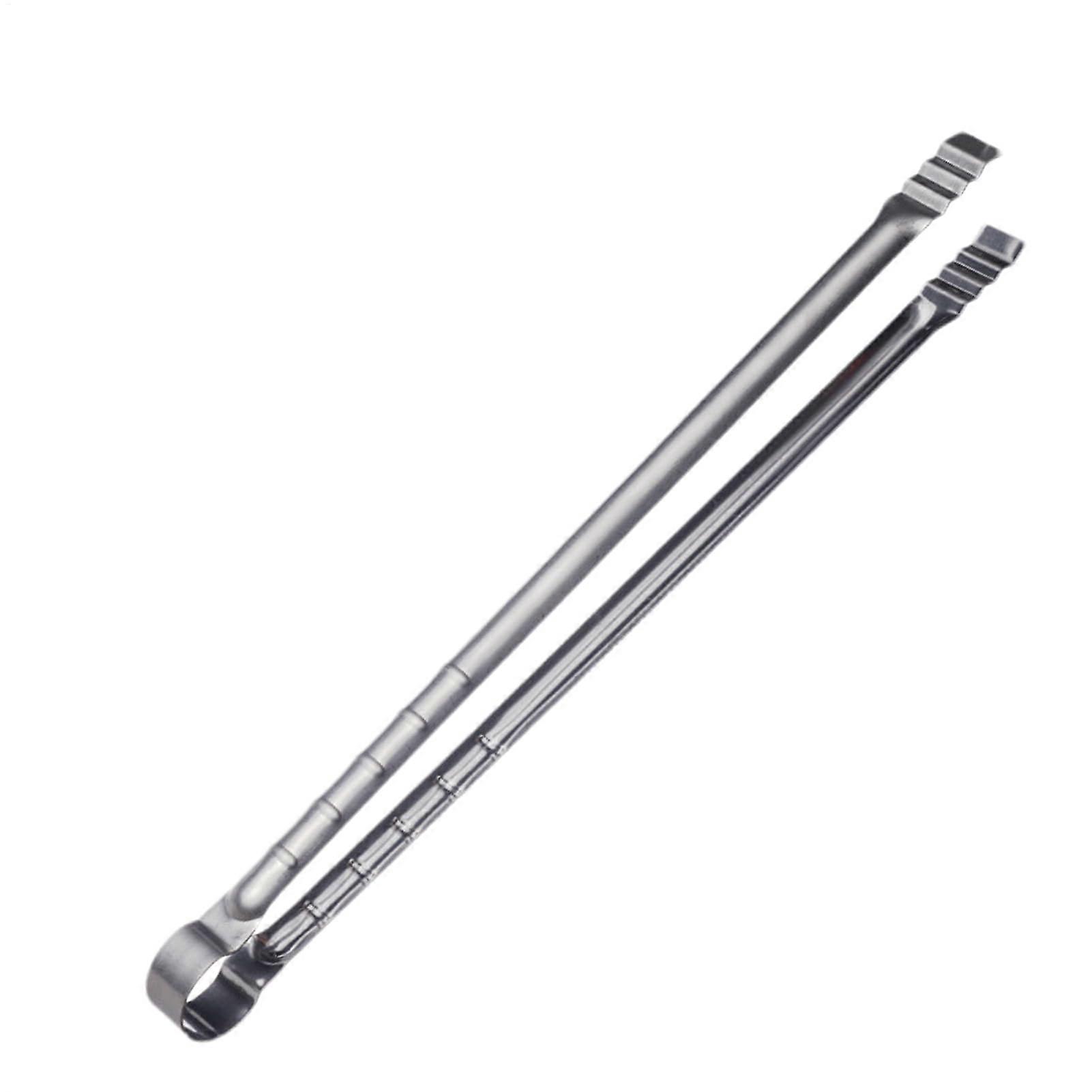 Stainless Steel Grilling Tongs, Long Non-Slip Handle BBQ Clamp for Meat, Sausage, Fish, and Vegetables