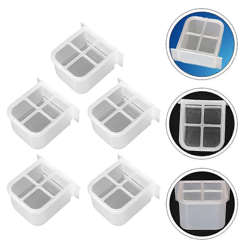 Automatic Bird Feeder Plastic Hanging Bird Feeders Keeps Birds Dry Various Weather Conditions 5Pcs