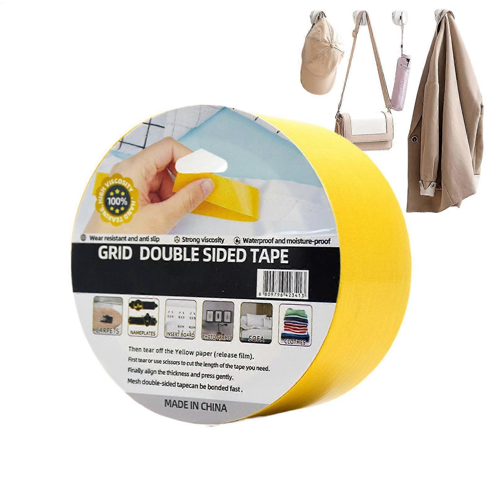 Adhesive Tape Double-Sided Heavy Duty Roll 3 cm x 10 m with Fibreglass Mesh for Woodworking and Card Making