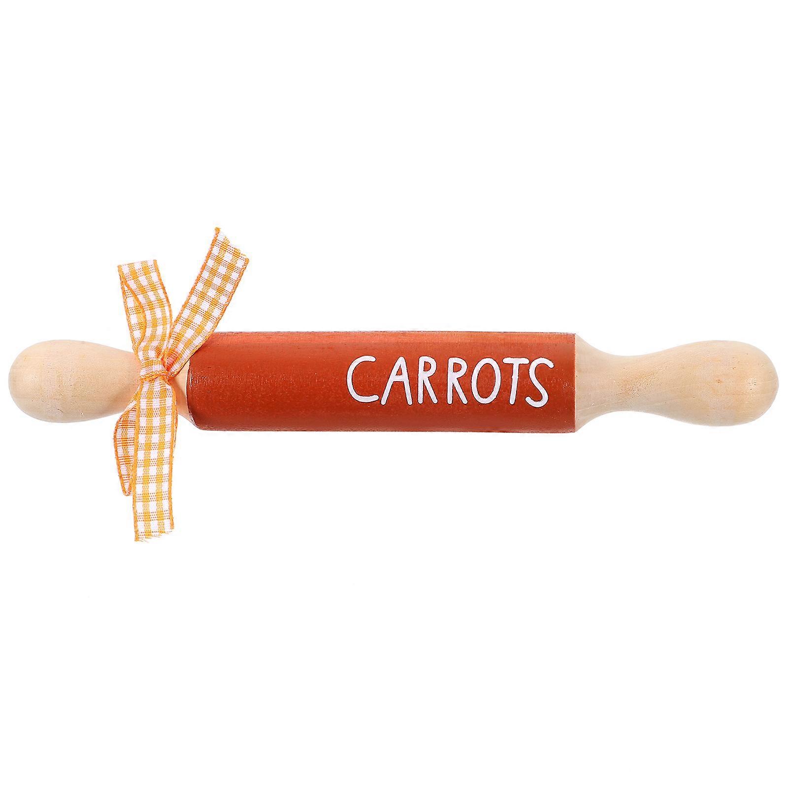 Mini Rolling Cylindrical Wooden Tabletop Easter Decoration 1Set