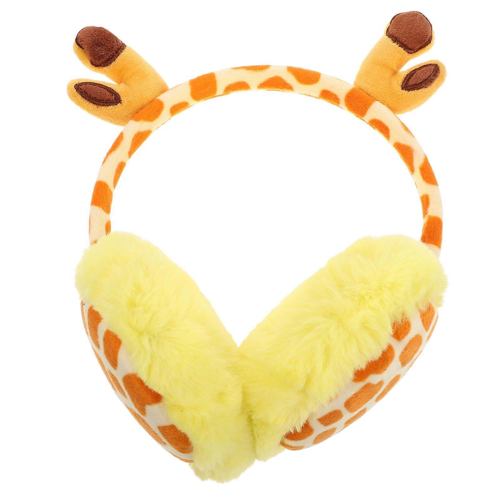 Cozy Plush Ear Muffs Warm Winter Ear Covers Adjustable Stretchable Headband Cute Cartoon Design for Boys Cold Weather Protection