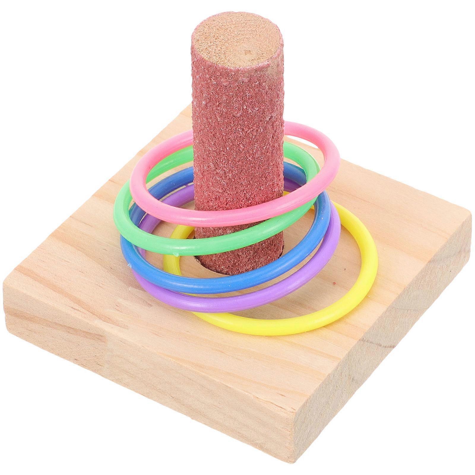 Toys For Bird Intelligence Training Toy Macaw Coordination Development Wooden Ring Shape 1Set