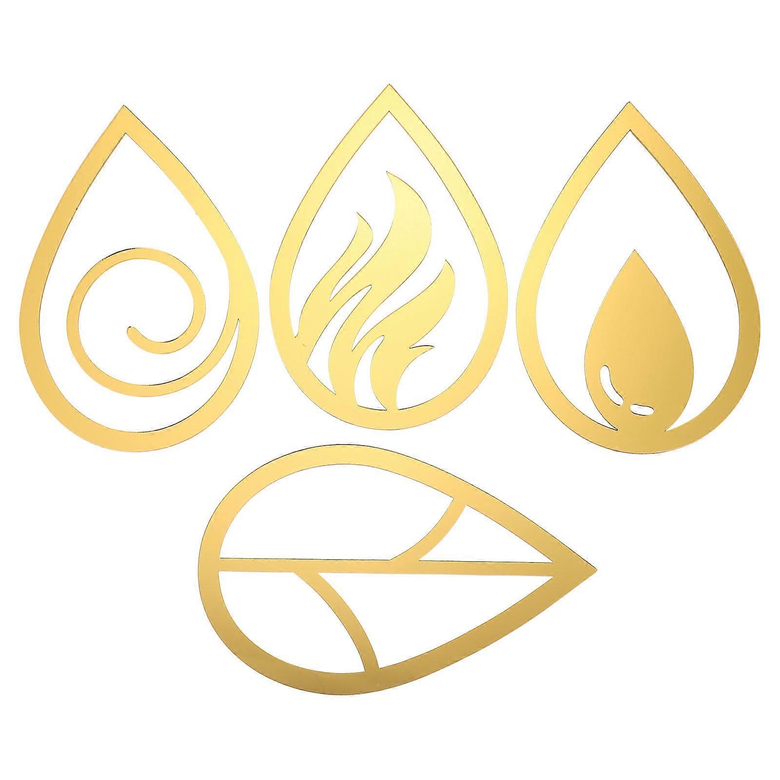 4 Τμχ Ακρυλικά Αυτοκόλλητα Τοίχου Water Drop, Αυτοκόλλητα Αυτοκόλλητα Εφέ Καθρέφτη για Διακόσμηση Σπιτιού, Εφαρμογή Λείας Επιφάνειας, Κομψός Σχεδιασμός για Υπνοδωμάτιο ή