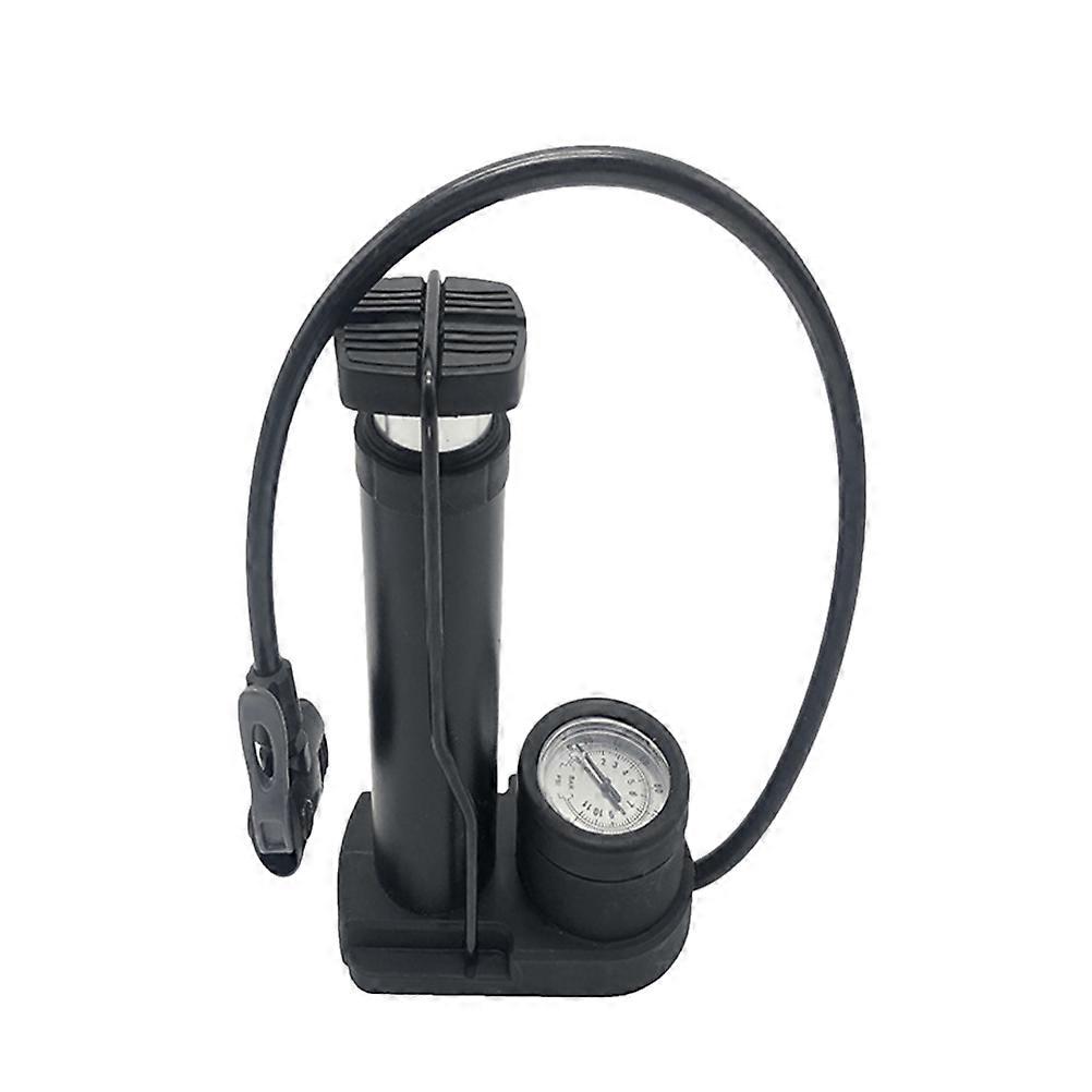Compact Pump with Barometer – High Pressure Foot Pedal Tire Inflator for Multi Use, Durable & Portable Design, Black