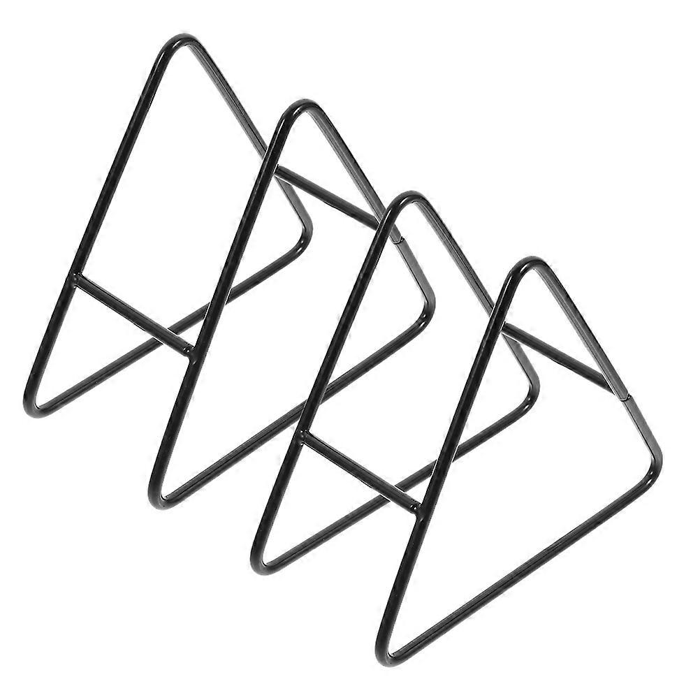 Iron Triangle Coaster Storage Rack Dish Organizer for Kitchen Accessories 2Pcs