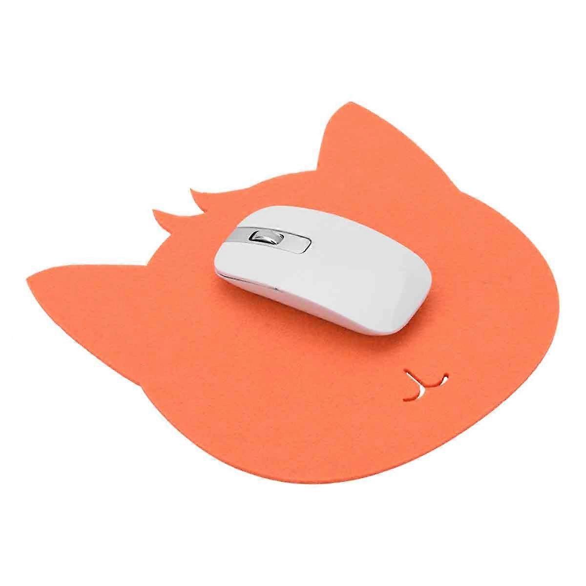 Cat Shape Anti static Felts Table Mouse Pad Office Dust proof Desk Pads Dark Gray