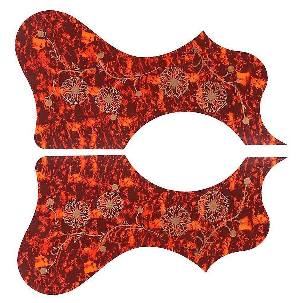2er Pack 41-Zoll-Akustikgitarren-Pick-Guard-Teile Links/Rechts - Braun