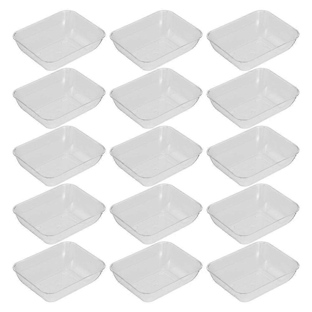 Plastic Plate Rectangular Plates Serving Seasoning Indoor Activities 7X5.5CM 100Pcs