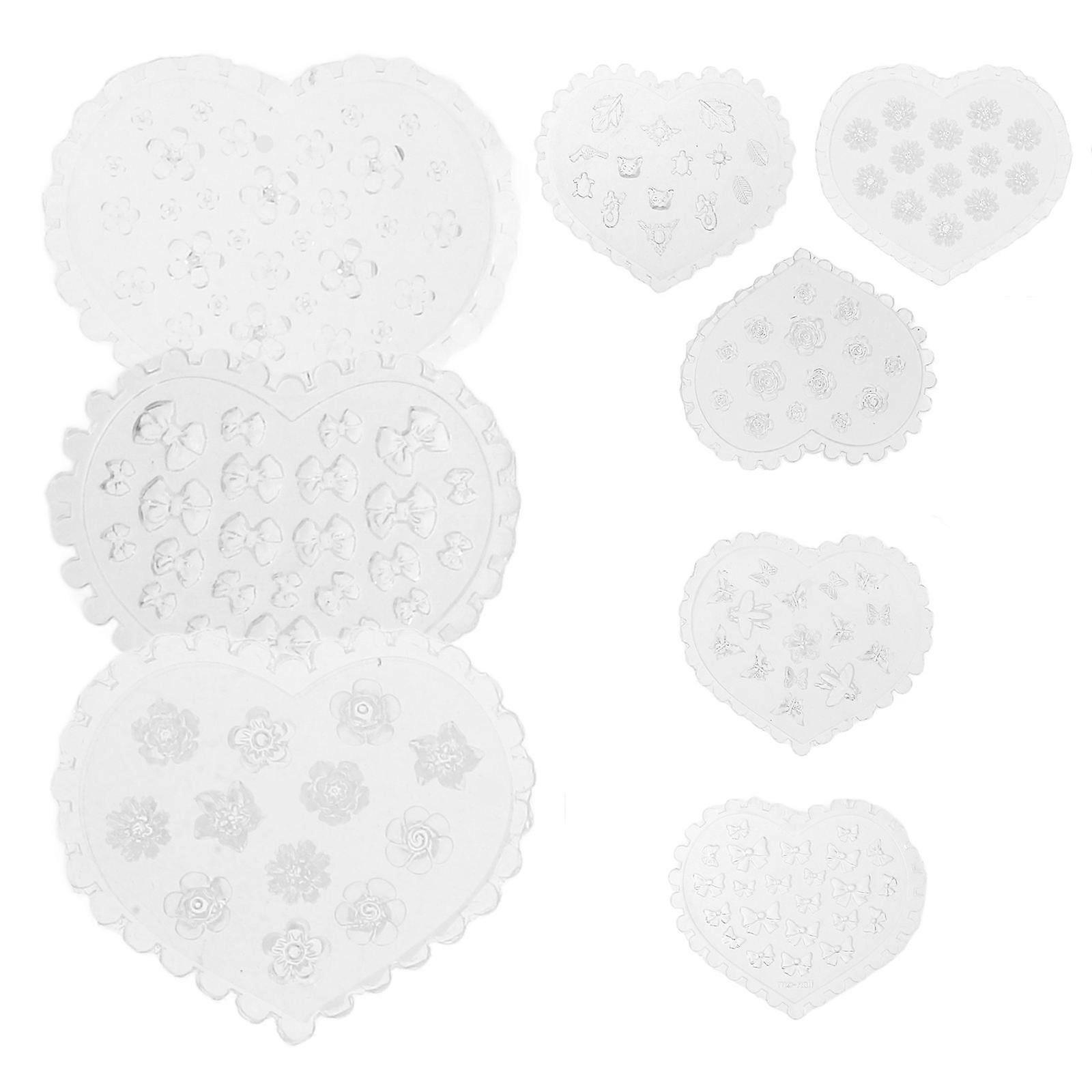 Embellishment Silicone Mold Polymer Clay Crafts Molds Flower Charm Making Diy Projects 8Pcs