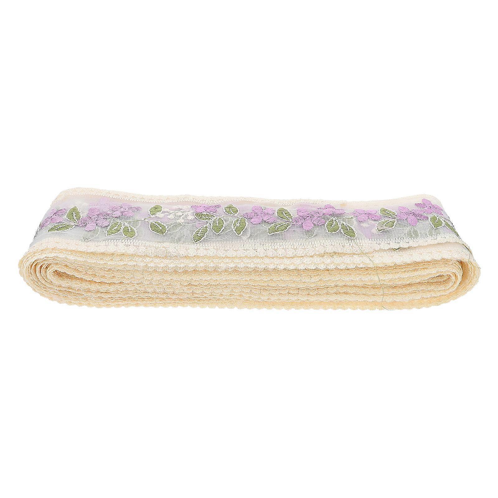 Purple Polyester Embroidered Lace Trim 900cm Length 9cm Width Diy Crafts For Women And 1Pc