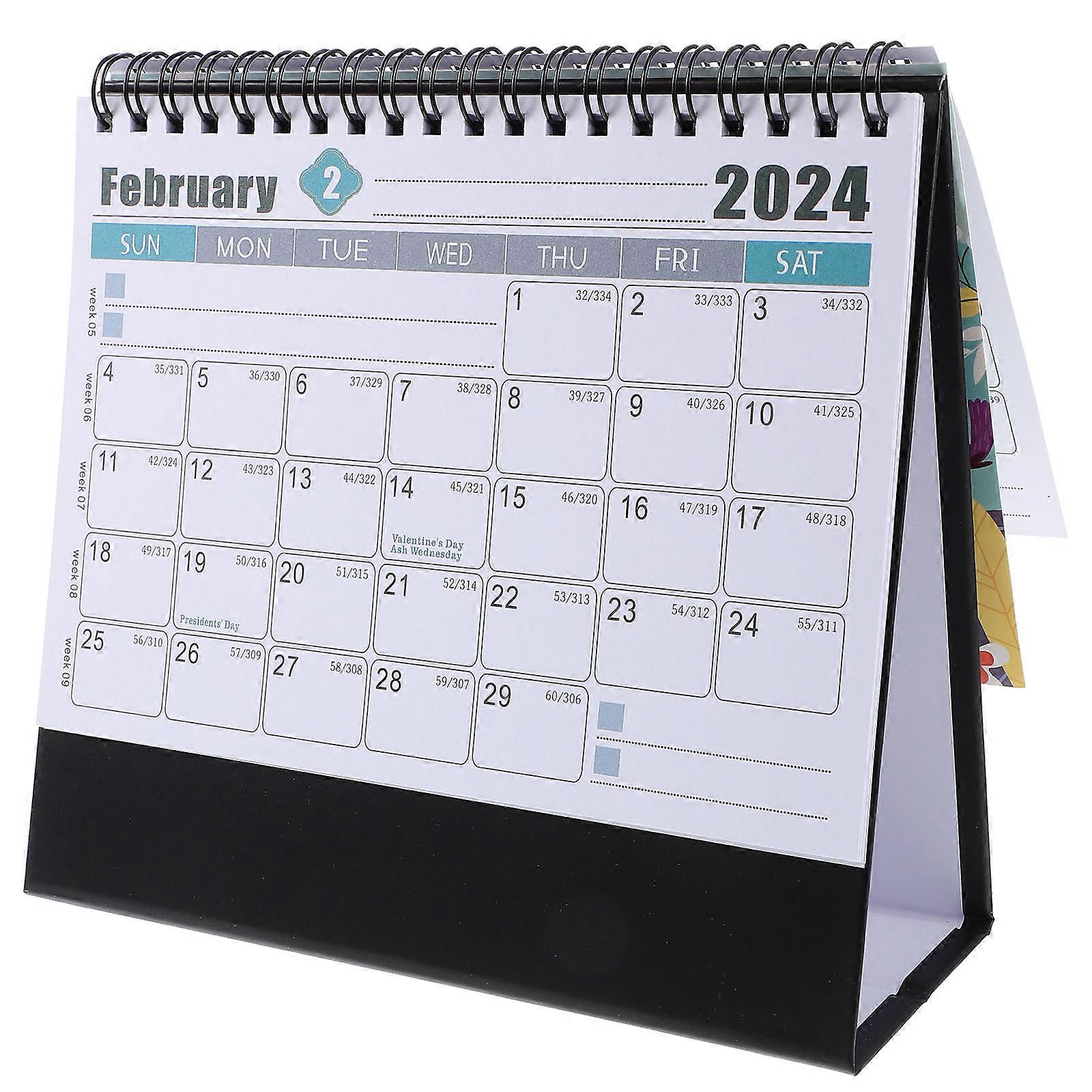Table Calendars Daily Desk Calendar Dormitory Item 6.9X6.3X2.8in Personalization Note Calendar 1Pcs
