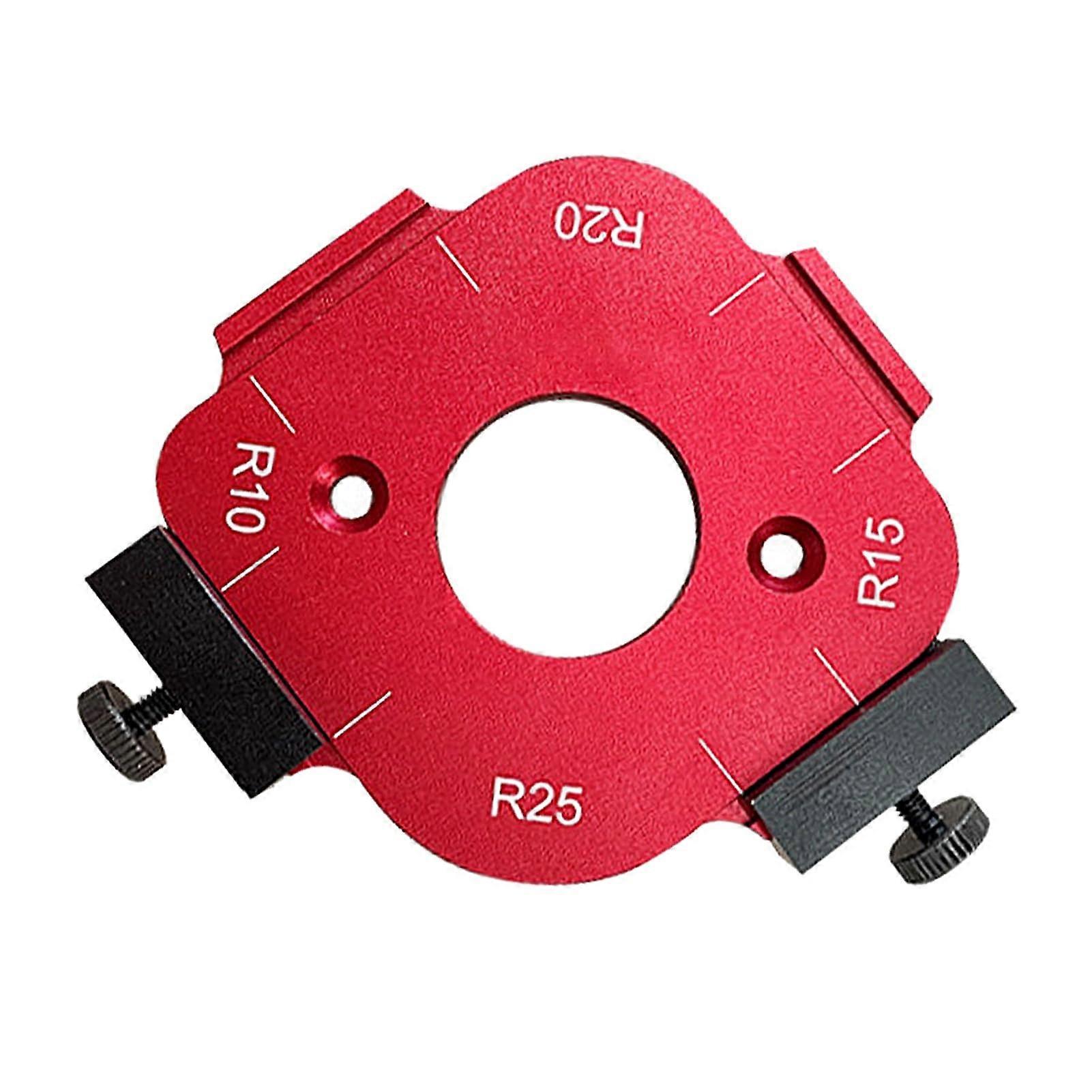 Router Table Corner Radius Jig, Aluminum Alloy Template for Woodworking, R10 R15 R20 R25 Round Edge Cutting Tool