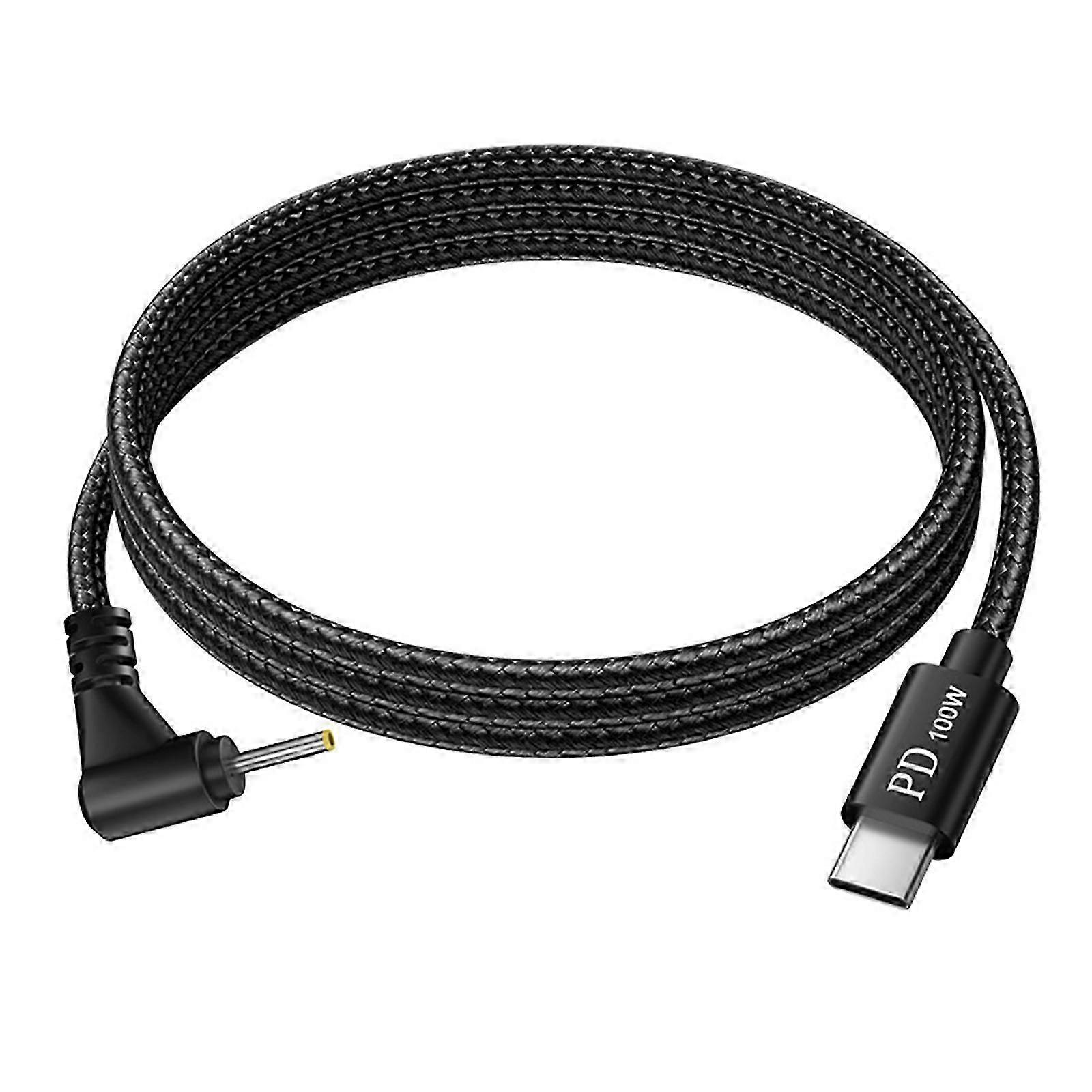 Nylon Braided USB C Cord Line PD100W Charging Cable for Notebook and Electronics Low Heat Control Power Supply Wire