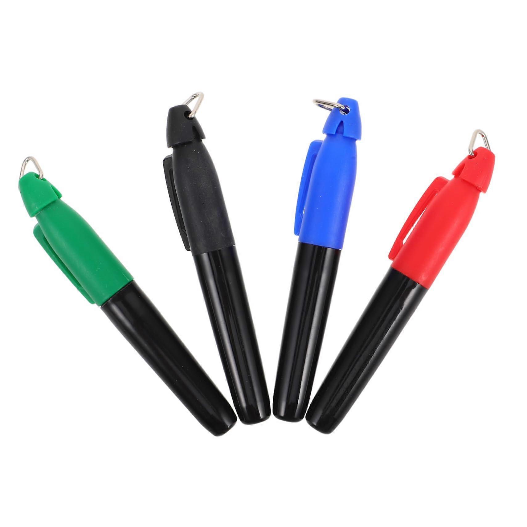 4pcs Golf Ball Line Marker Pens with Triangle Hook Design Golf Ball Alignment Insert Marking Marker Golf Alignment Tools for Golf Course Training