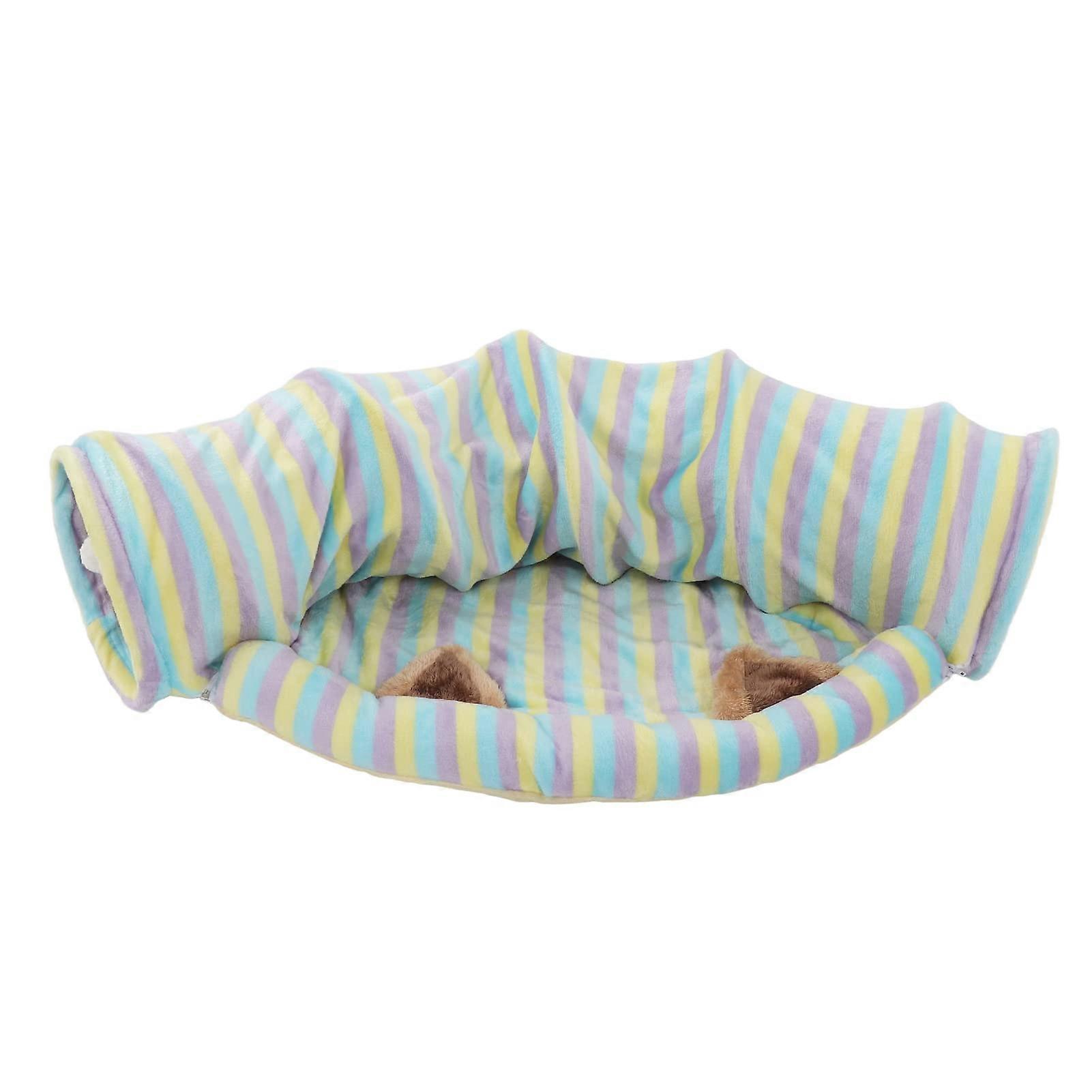 Cat tunnel bed – collapsible cat tunnel for indoor use – removable and washable – cat play tunnel with mat, for cats, dogs, rabbits